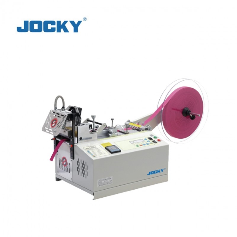 JK-110H Computerized economic hot knife cutter woven fabric tape cutting machine